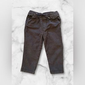 Old Navy Charcoal Striped Pull on Pant, Size 12-18 Months